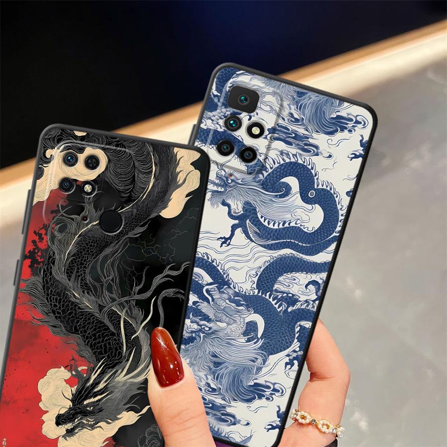 Чехол для Xiaomi Redmi A4 K40 K80 Pro 12C 13C A3 A5 10 9 A1 A2 Plus 14C Funda Чехол для телефона Тотем Дракона