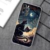 Черный Кот Мультяшный Милый Чехол Для Телефона Для IPhone 15 14 11 12 13 Mini Pro XS Max Чехол 6 7 8 Plus X XR SE 2020 Funda Shell