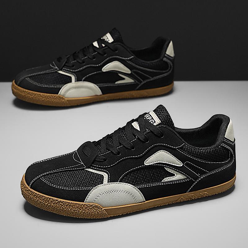 High Quality New Lace-up Men Jogging Shoes Flat Outdoor Walking Luxury Skateboard Man Casual Sneakers Mesh Breathable Retro 46