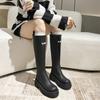 Boots Women's Thick Legs Large Tube Around Autumn and Winter New Matte Letter Large Size High Tube Thick-soled Knight Boots