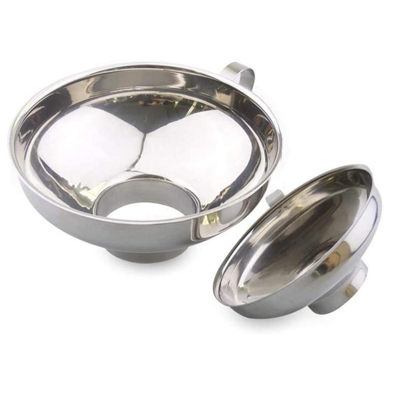 Широкогорлая жидкая воронка для банок из нержавеющей стали, воронки для консервирования, фильтр для колбы для масла, вина, воды, специй, кухонные инструменты, гаджеты