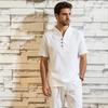 Mens Solid Casual Short Sleeve T Shirt Nine Quarter Pants Two Piece Set
