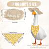 Pastoral Style Porch Goose Outfits, Summer Autumn Goose Clothes Dress Set Buckwheat Hat & Bandana Scarf for 23" Lawn Statue Pet Costume