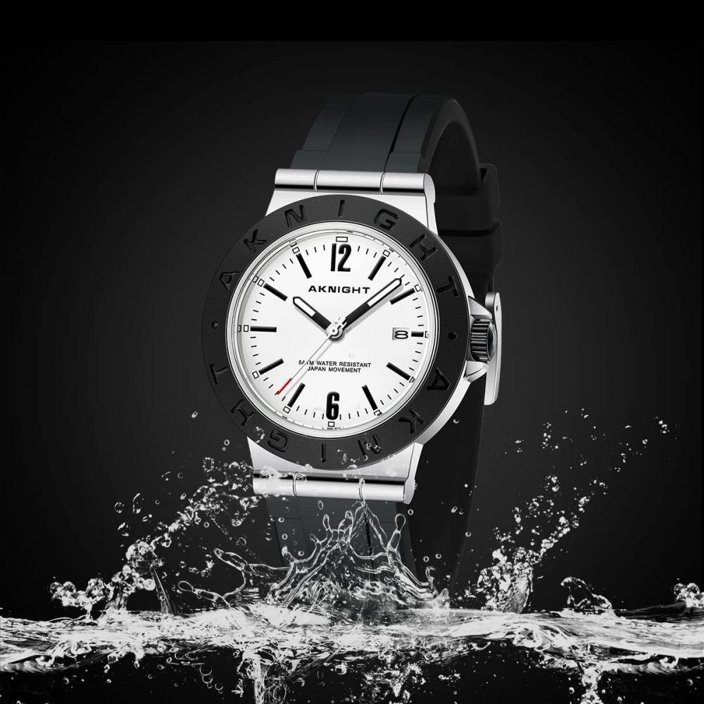 AKNIGHT Часы мужские водонепроницаемые, аналоговые кварцевые часы с хронографом, модные деловые классические часы, часы мужские автоматические с датой и светящимися часами