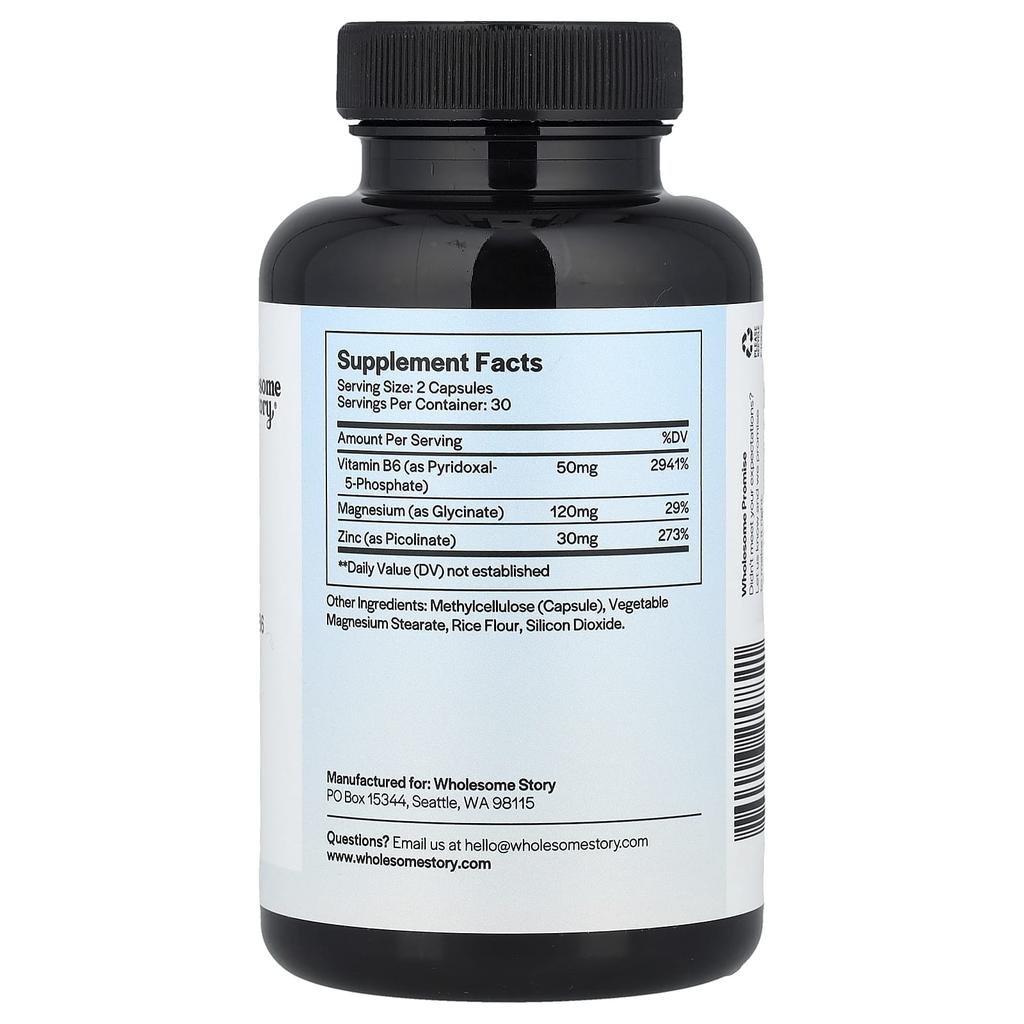 Zinc with Magnesium and Vitamin B6, 60 Veggie Capsules