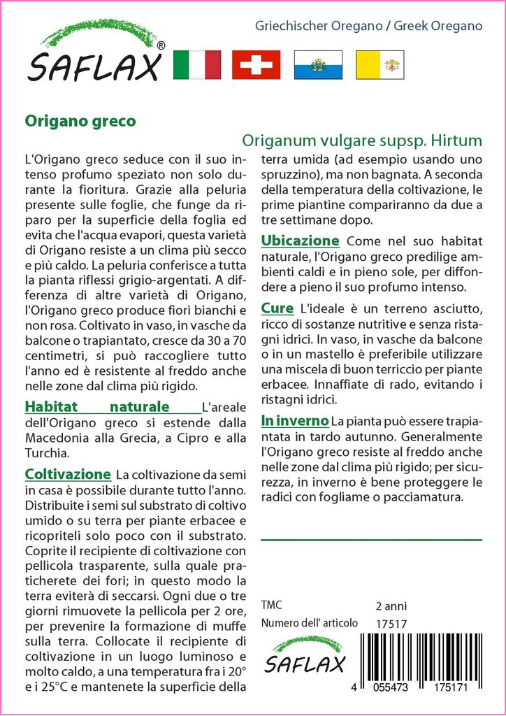 SAFLAX Garden in the Bag - Орегано греческий - 600 семян - С субстратом в подходящем пакете - Origanum vulgare