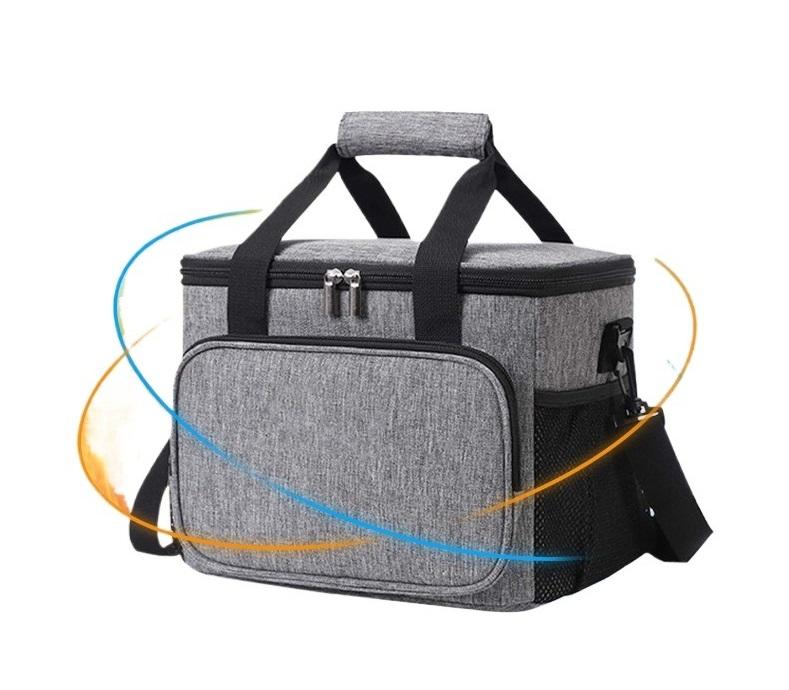10L Thermal Insulated Lunch Bag Box with Ice Pack Cooler Handbag Crossbody Shoulder Tote for Picnic Camping Food
