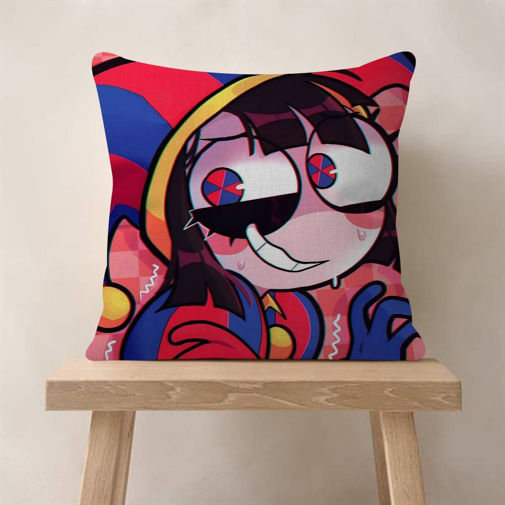 Anime The Amazing Digital Circus Pillow Cushion Cover Pillowcase Living Room Sofa Home Decor