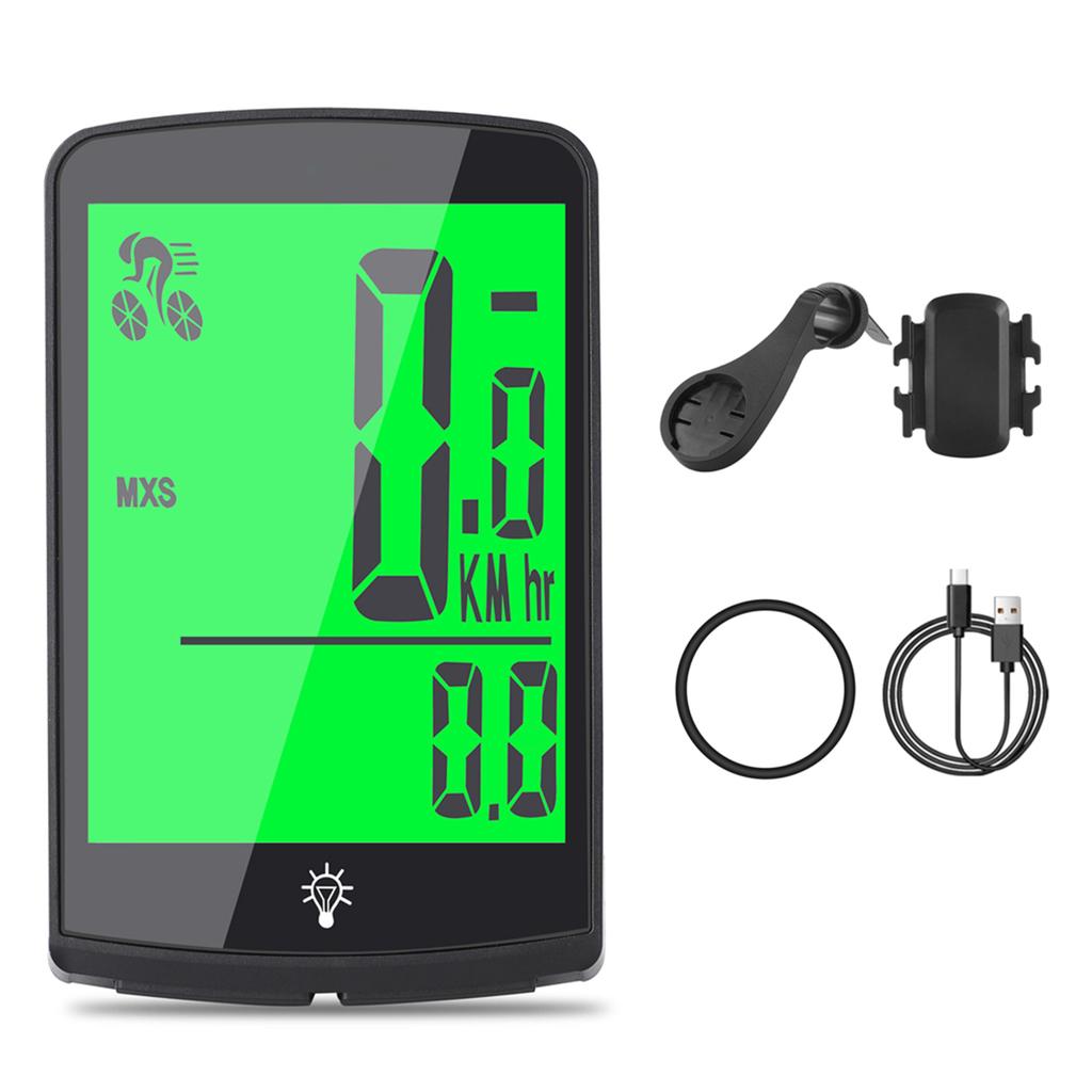 Bike Speed Meter Rainproof Cycle Mileometer Multi Functional Digital Bike Speedometer Full Screen Mobilephone APP