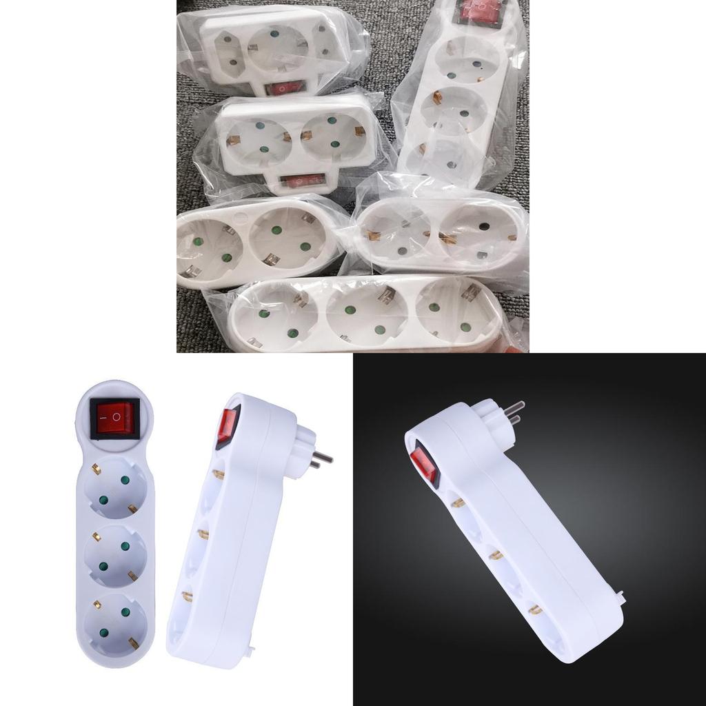 European Standard Power Strip With Multiple Outlets For Home Office And Travel Use