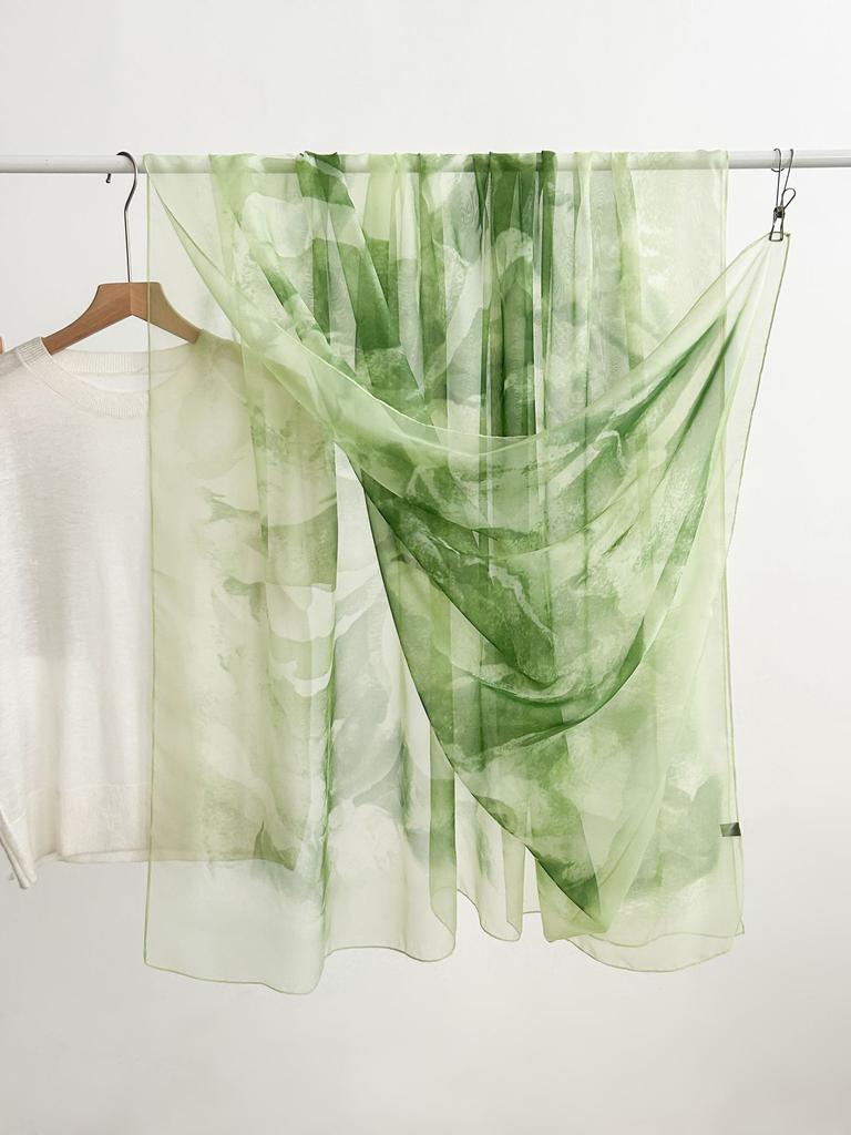 180*135cm Summer Chiffon Silk Scarf Women Outdoor Sunscreen Shawl Soft Bandanna Fashion Luxury Brand Shawl Head Long Hijab Wrap