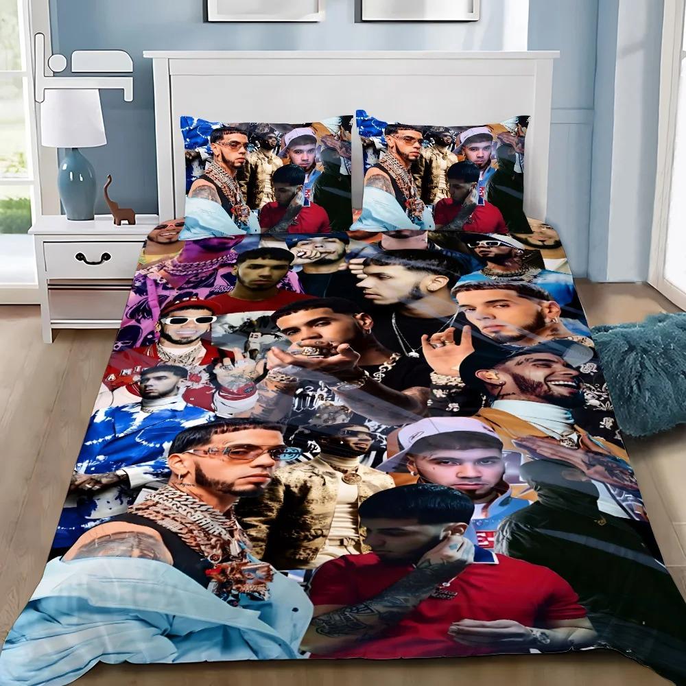 Duvet Cover Anuel AA 3D Exquisite Hasta La Muerte Digital Printing Bedding Set Comforter Bed Youth Home Decor Kids Boys Gift