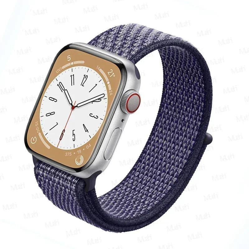 Нейлоновый ремешок-петля для ремешков Apple Watch 46 мм 44 мм 40 мм 45 мм 41 мм 42 мм Спортивный браслет iwatch Ultra 2 49 мм Серии 10 9 8 se 7 6 5 4 Ремешок
