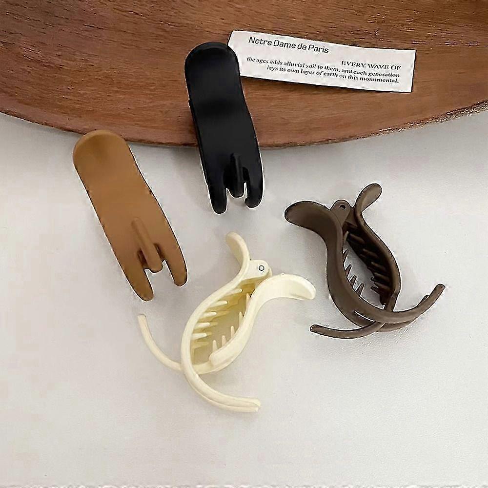Fashion Simple Ponytail Hair Clip Solid Color Hair Accessories Hairpin Headwear Headdress Small Hair Claw Clips Women
