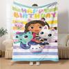 Gabby’s Dollhouse Theme Printed Blanket - Perfect for Couch, Bed, Travel & Outdoor Use | Machine Washable, Cozy & Durable.