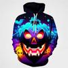 Мода на Хэллоуин с капюшоном с рисунком тыквы для мужчин, забавная повседневная толстовка с длинными рукавами и 3D-принтом, свободный свитер с капюшоном