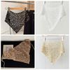 Bohemian Tassel Knitted Triangle Scarf Multi-functional Crochet Headscarf Hollow Shawl  Girl