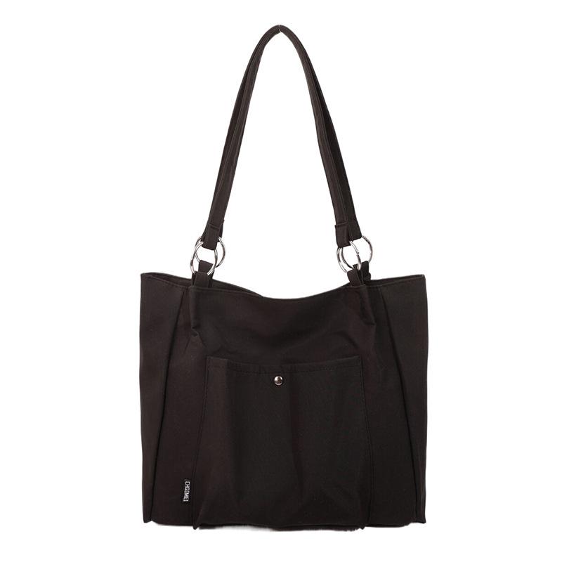 Холщовая сумка большой емкости, женская сумка на плечо, однотонная сумка-тоут