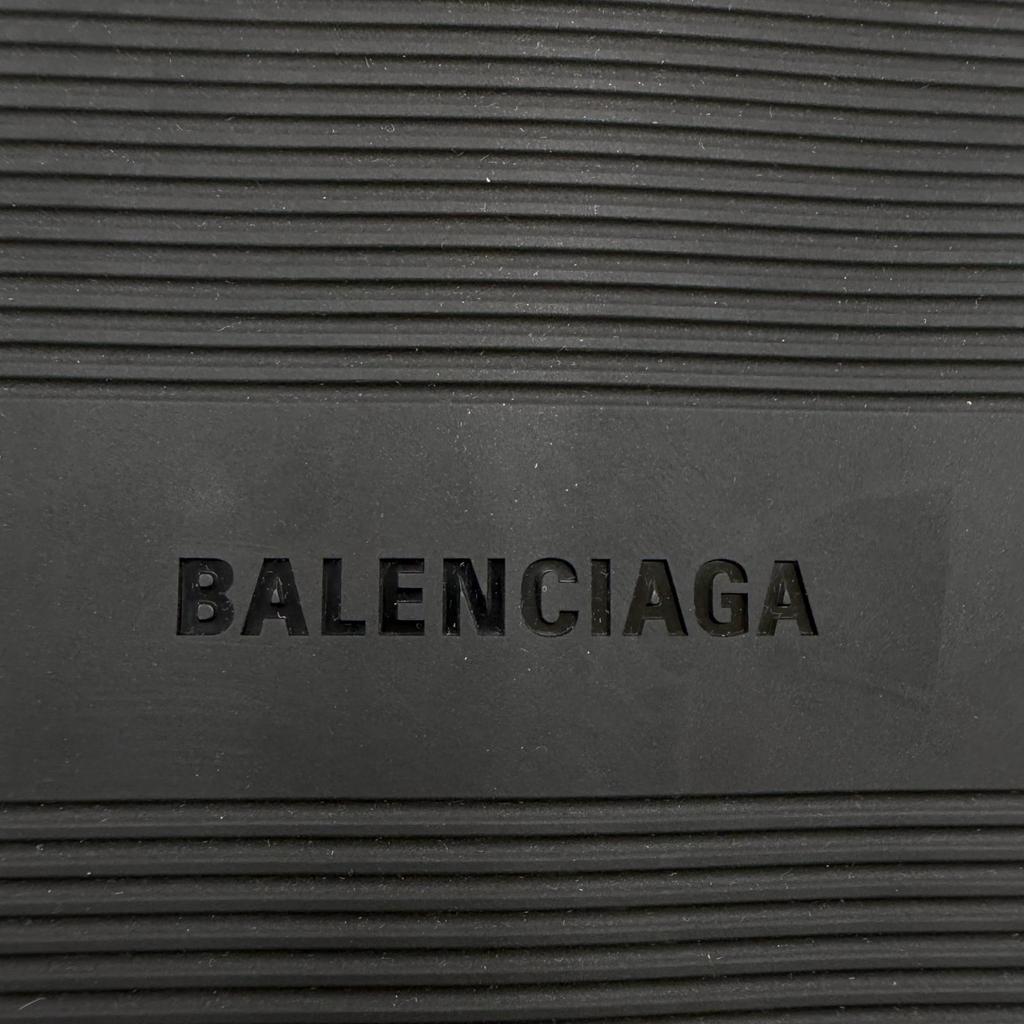 Безупречные сандалии BALENCIAGA SUNSET FLAT BB черная кожа мужские 42 828478 Б/У