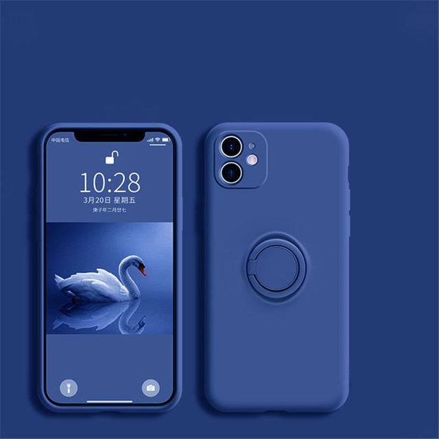 Оригинальный силиконовый чехол-держатель с магнитным кольцом для Iphone 14 11 12 13 Pro Max Xs Max Xr Xs X 14, мягкая автомобильная подставка, чехол с кронштейном на палец