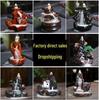 Aromatherapy Backflow Incense Burner: Ceramic Tea Ornaments with Creative Mountain Stream Smoke View.