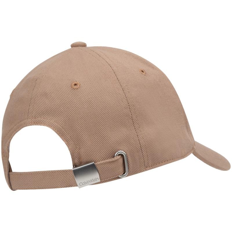 Calvin Klein Simple embroidered pure cotton curved brim sports cotton peaked cap, same style for men and women, khaki PAI-khaki 56-without box