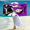 Personalized customized proof beach towel with Demon Slayer character theme  pattern - soft, absorbent, quick-drying, perfect swimming, camping&bathin