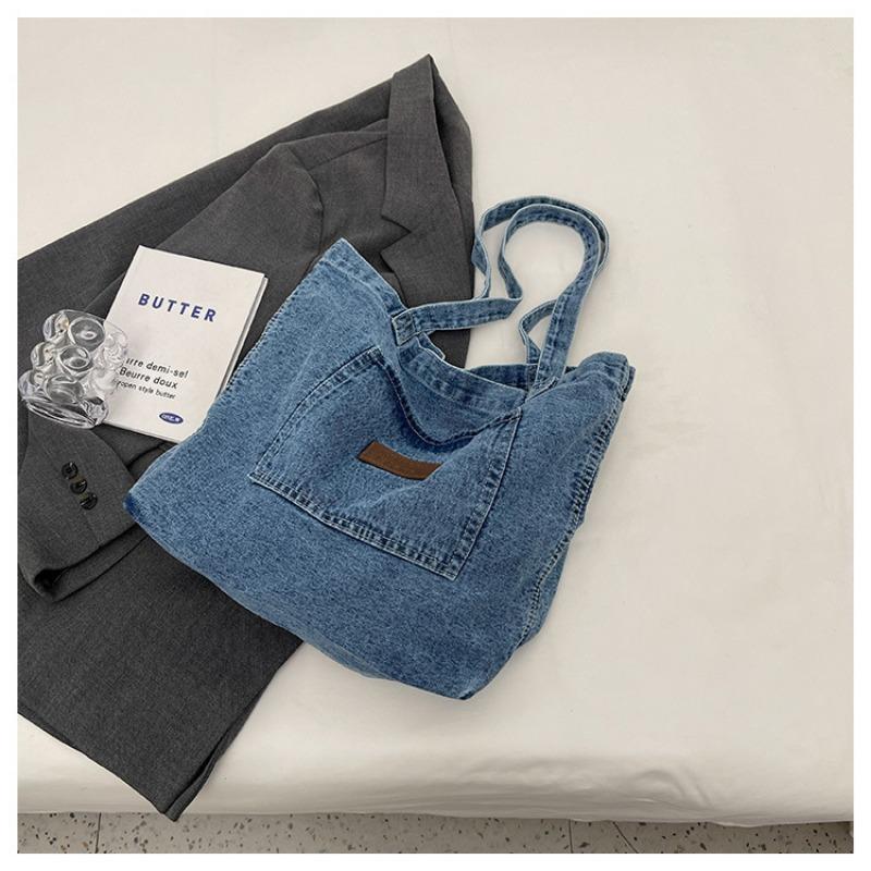 Ленивый ветер Ретро Джинсовая сумка 2025 Новая Тисненая Сумка-тоут через плечо