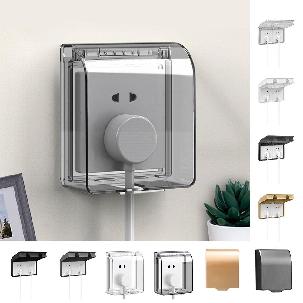Self-Adhesive Electric Plug Cover Waterproof Plug Box Durable Switch Protective Cover  for Home