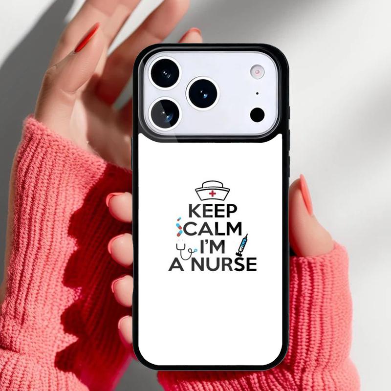Medicine Keep Calm I'm Nurse Phone Case for iPhone 17 Air 16e 15 14 13 Pro Max Back Cover for 12 11 Pro Coque