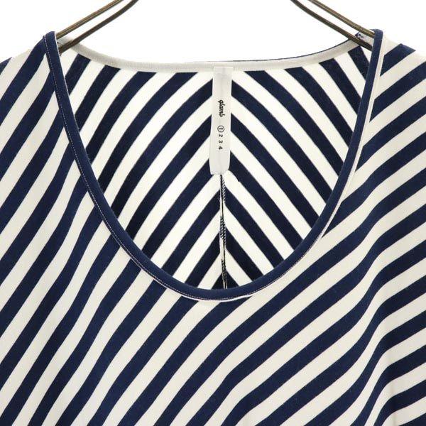 Неиспользованная glamb сделано в Японии Футболка с коротким рукавом с узором в полоску 1 Женская Б/у