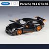 1/24 WELLY Porsche 911 GT3 RS 997 суперкар сплав автомобиль симулятор модель литья под давлением игрушечный транспорт для мальчиков на день рождения собирать игрушки подарки
