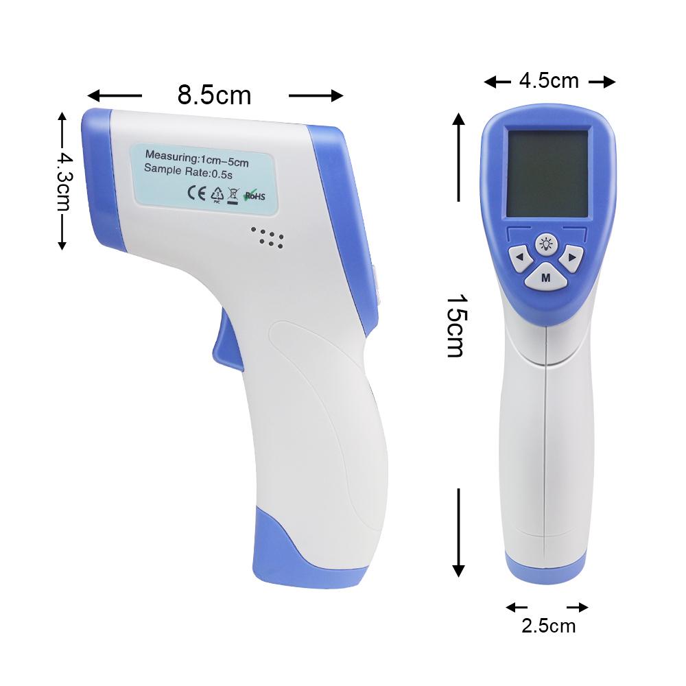 Цифровой бесконтактный термометр ИК-инфракрасный 32C ~ 42,9C 90-109,2 F ЖК-пистолет для лба, измеритель температуры