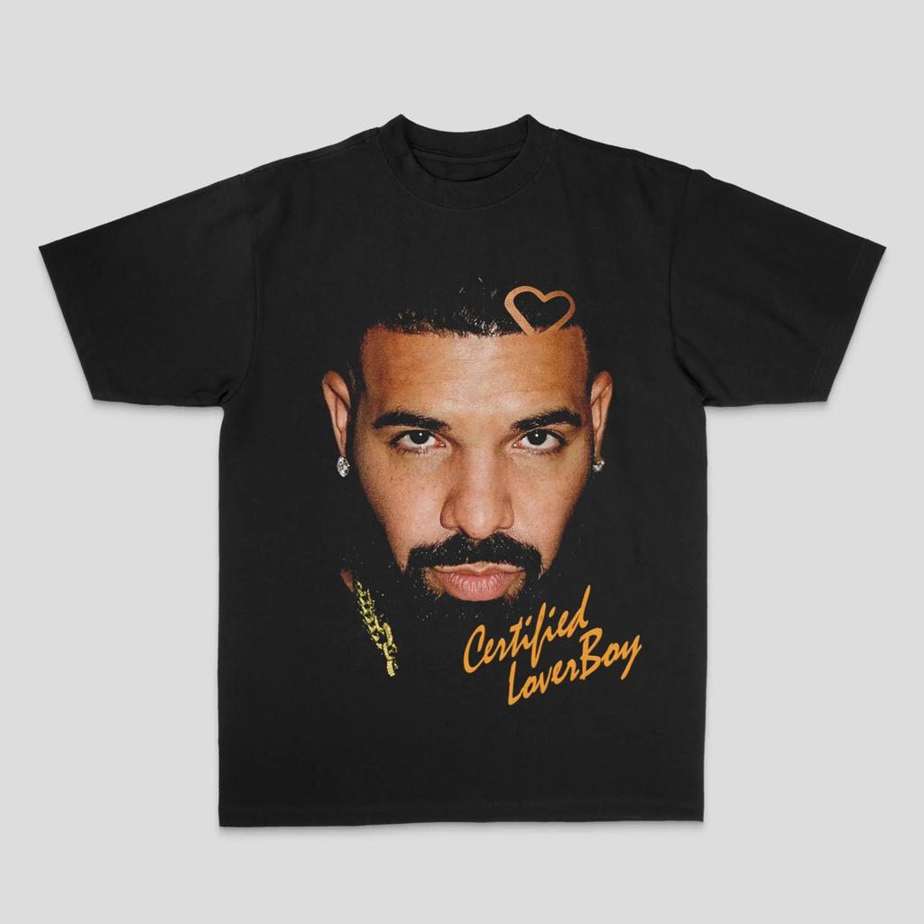 Vintage Washed Drake Hip Hop Rap Canadian Rapper Music Artist Printed Cotton T-shirt Men Women Tee Summer Casual Fashion Clothing Streetwear