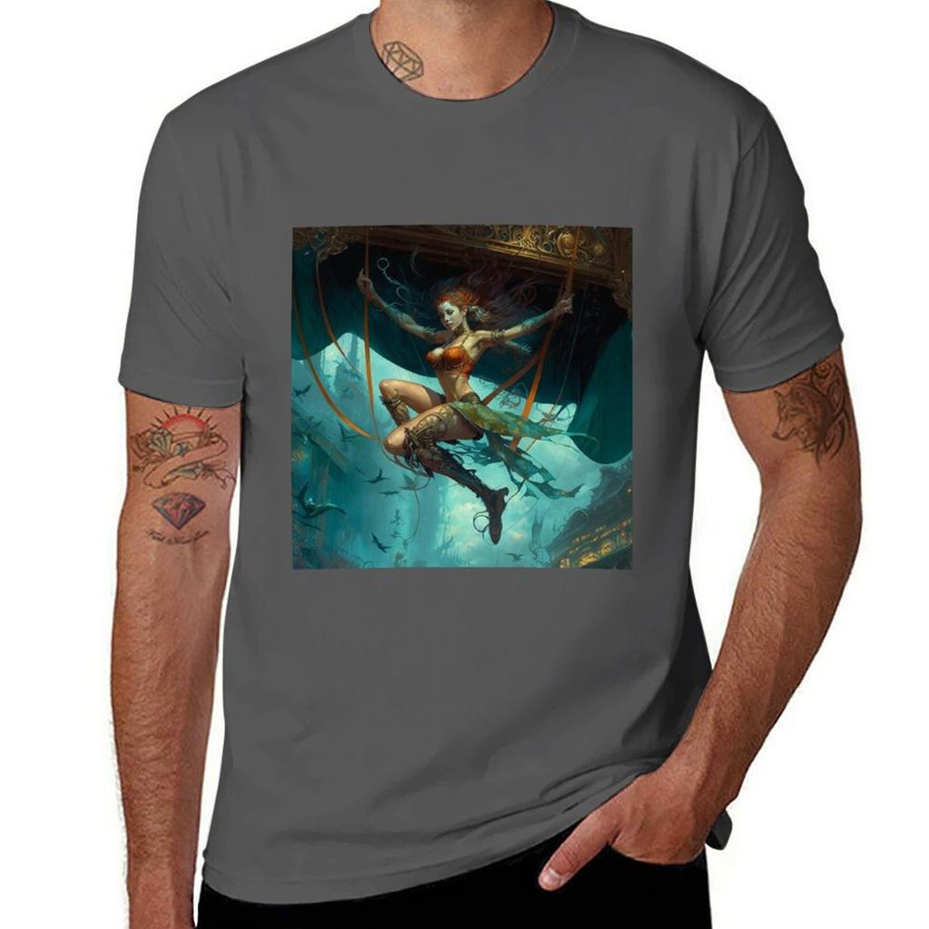 Fabric Dancer In The Rain Tshirt Trendy Print Short Sleeve Tshirt