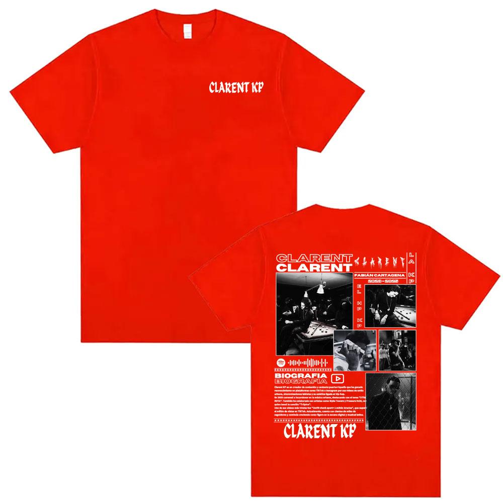 Rapper Clarent Kp Album Tour 2026 Cover T Shirt Mens Clothing Fashion Vintage Style Tshirts Cotton Casual Short Sleeve Tshirt