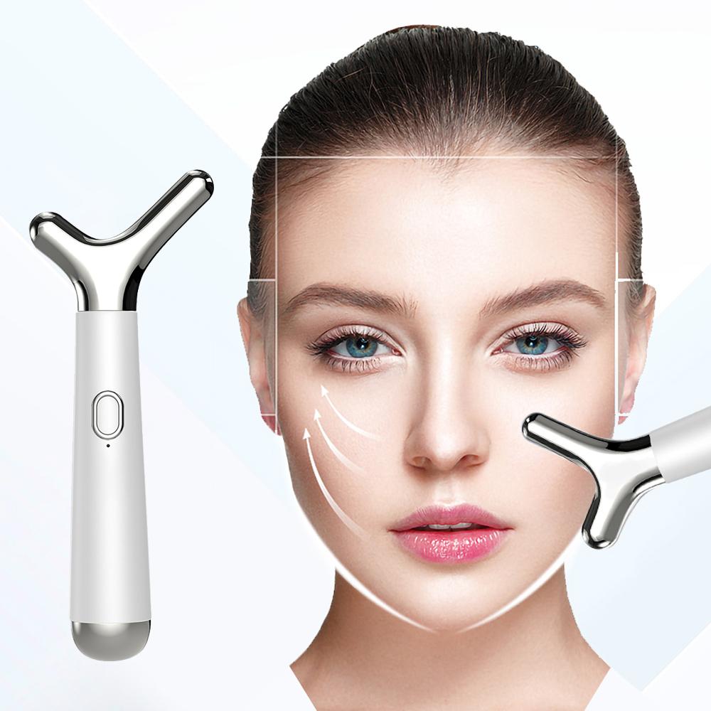 Y-shaped Face Slimming Device Electric Neck Beauty Instrument Skin Rejuvenate V Face Vibration Massager for Promote Absorption
