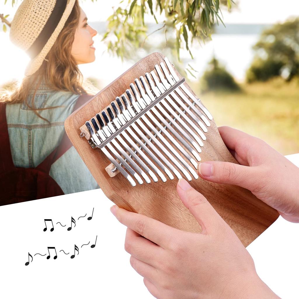 Summina 17 Key Thumb Piano Kalimba Camphor Tree with Carry Bag C Tone Music Book Musical Scale Sticker Tuning Hammer Accompaniment Chain Tassel