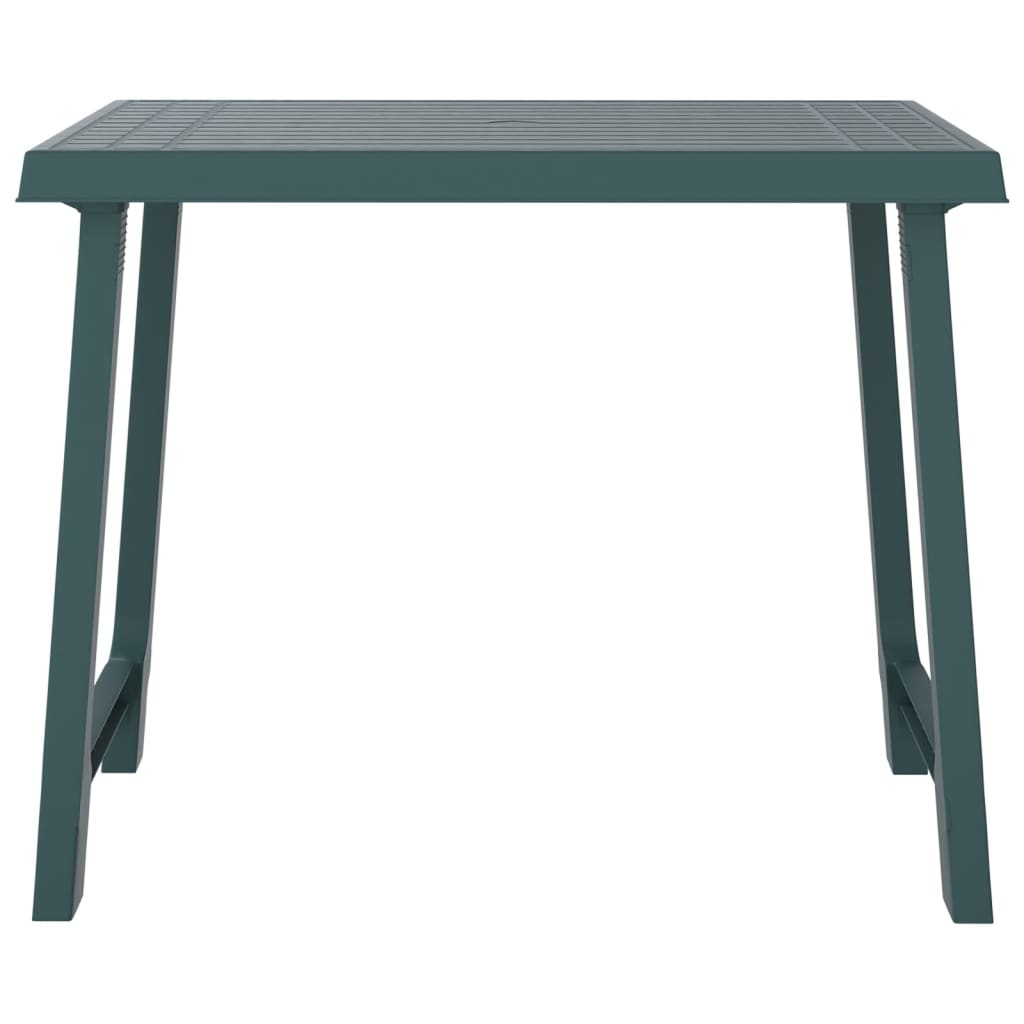 Camping Table Green 79x56x64 cm PP Wood Look