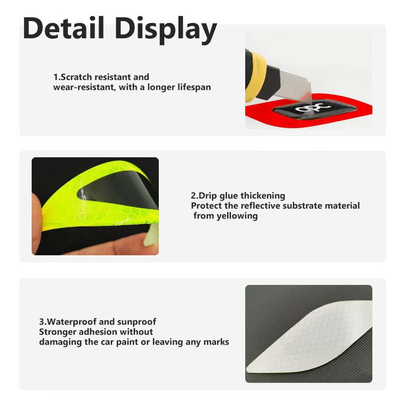 AZLD7 Car Reflective Sticker Collision Avoidance Warn Strip Tape Decals For Opel Insignia Corsa Zafira Mokka Grandland MOVANO Ampera