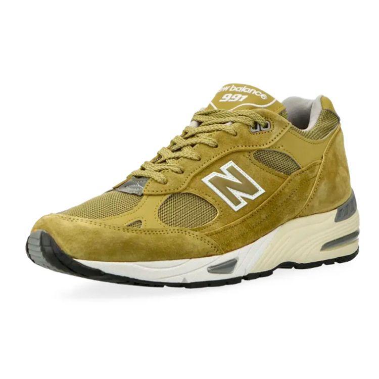 New Balance 991 Made in England Мужские кроссовки Green Moss Cloud-Cream White M991GGW