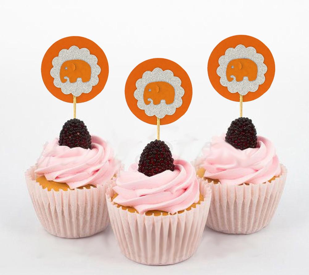 Дарлинг Сувенир| Ботворезы для капкейков в виде слонов| Десертные украшения для вечеринки в честь дня рождения ребенка - упаковка