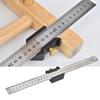 Angle Line Scriber Ruler Locator Positioning Block Woodworking Steel Ruler (Type B)