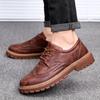 Men Classic Dress Shoes Leather Carved Formal Shoes Oxford Sneakers Pointed Leather Dress Shoes