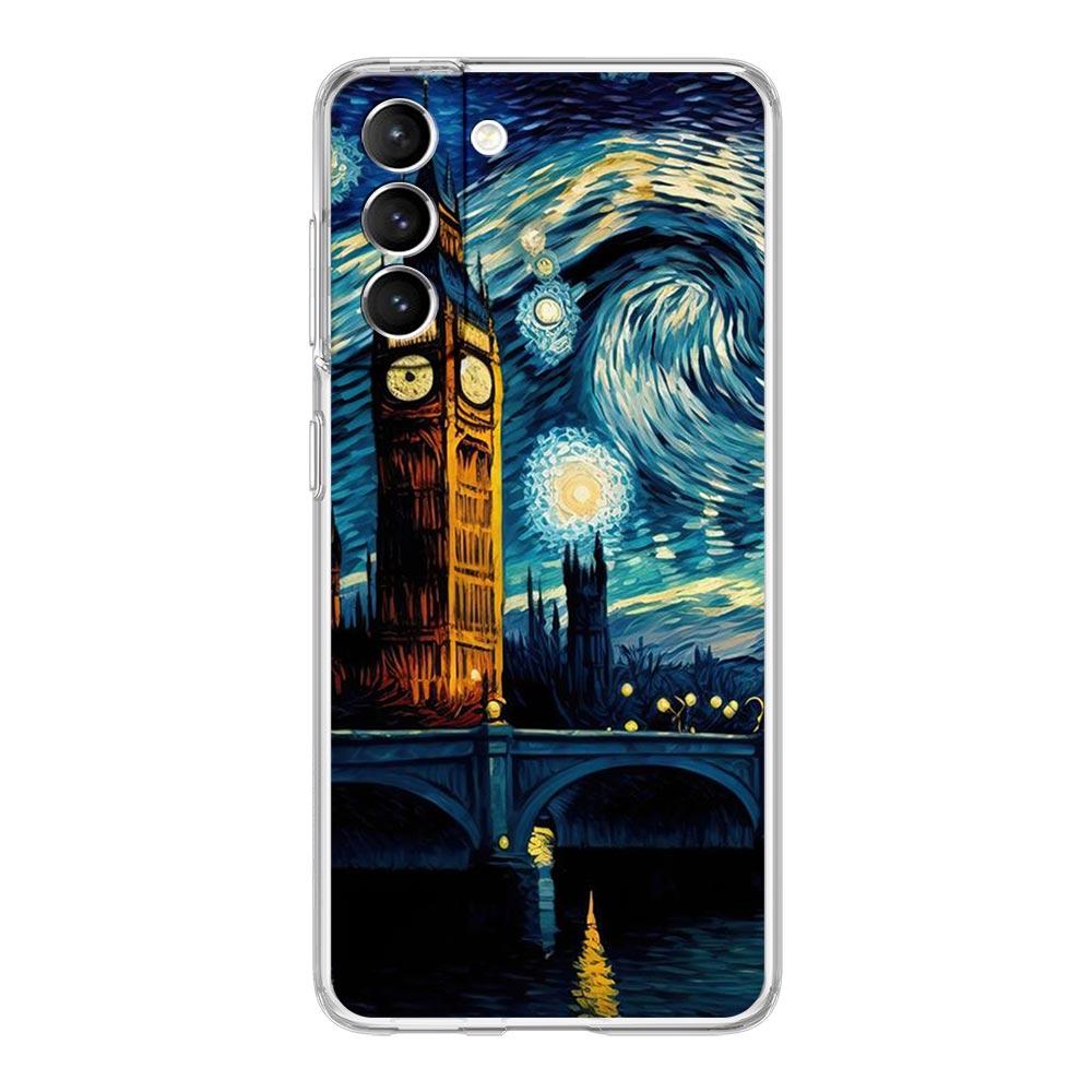 Чехол для телефона "Звездная ночь" Ван Гога для Samsung Galaxy S24 S23 S22 S20 Ultra S21 FE 5G S10 S9 Plus S10E S8 Силиконовый прозрачный чехол