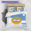 Argentina Football Printed Bedding 3 Piece Set Cozy Breathable Bed Cover Set as Housewarming Holiday Gift