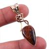 Натуральный обсидиан красного дерева 925 пробы, одноцветное серебро, двухцветный кулон 1,75 дюйма f0J06