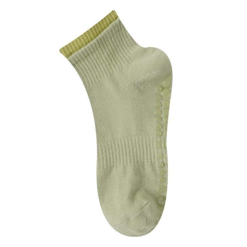 Women's Floor Socks Contrast Color Yoga Socks Cotton Sports Dance Professional Non-slip Silicone Socks