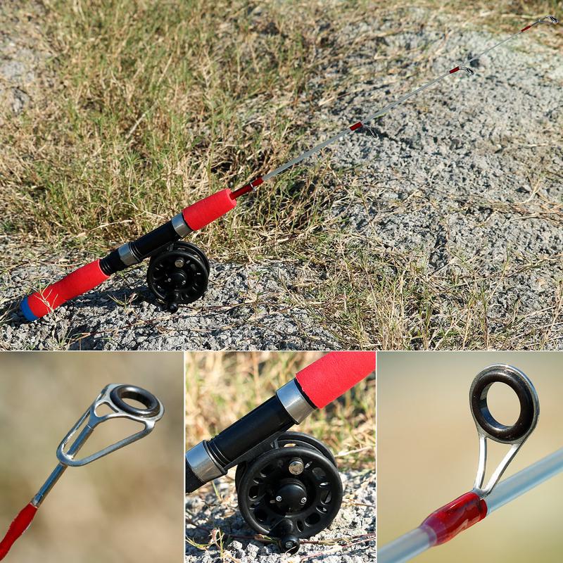 Набор удочек для зимней удочки и катушка из углеродного волокна, зимняя удочка для зимней ловли карпа со спиннинговой катушкой для зимней рыбалки