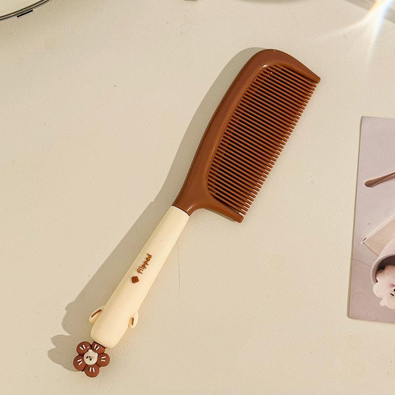 1 шт. Милая щетка для волос для детей и девочек, модная цветочная милая щетка для волос для девочек, силиконовая ручка, прямая детская женская расческа для волос